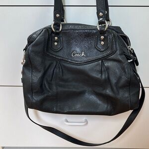 Coach Black Leather Shoulder Bag